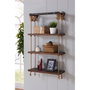 Hanah Home Estantería de Pared Gar005 en Nogal y Negro